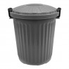 Afvalvat M/Deksel Grijs 23L.