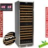 Wijnkast vitrine, geventileerd, 375 Lt., deur in roestvrij staal, 2temperaturen, BLACK