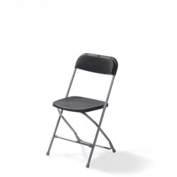 Budget Klapstoel Zwart / Chrome - 20 stuks 