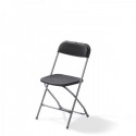 Budget Klapstoel Zwart / Zilver - 20 stuks 