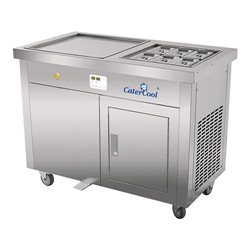 IJs teppanyaki met volledig gekoelde onderkast en gekoelde garneerunit (staand model)