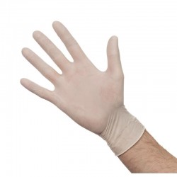 Latex handschoenen wit gepoederd XL