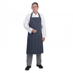 Whites halterschort blauw-wit gestreept