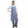 Whites halterschort blauw-wit geblokt