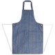 Whites waterdicht schort blauw-wit gestreept