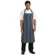 Whites halterschort blauw-wit gestreept extra lang
