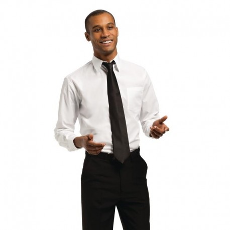 Uniform Works unisex overhemd lange mouw wit S