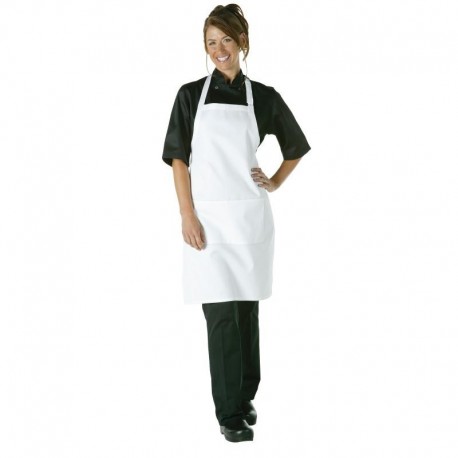 Chef Works halterschort wit