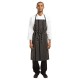 Chef Works Premium geweven schort zwart-wit gestreept