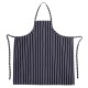 Chef Works Premium geweven schort blauw-wit gestreept