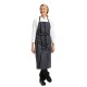 Chef Works Premium geweven schort blauw-wit gestreept