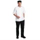 Whites Boston unisex koksbuis korte mouw wit M