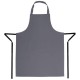 Whites halterschort polyester-katoen grijs