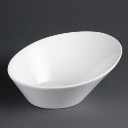 Olympia Whiteware ovale hellende kommen 22,2 x 24,6cm