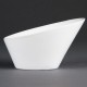 Olympia Whiteware ovale hellende kommen 13,3 x 15,4cm