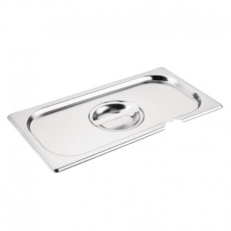 Vogue RVS deksel met lepeluitsparing GN1/3