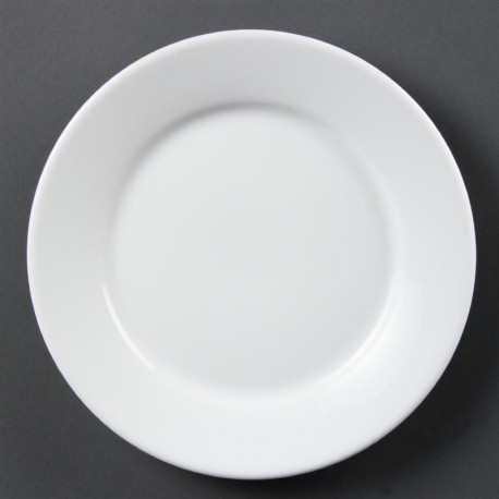 Olympia Whiteware borden met brede rand 23cm
