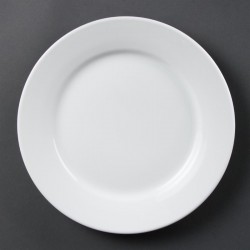Olympia Whiteware borden met brede rand 25cm