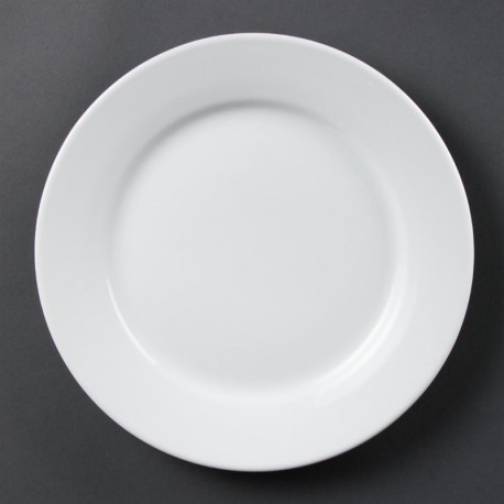 Olympia Whiteware borden met brede rand 25cm