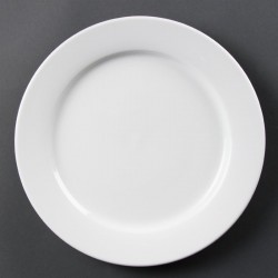 Olympia Whiteware borden met brede rand 28cm