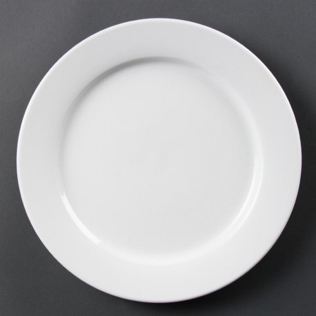 Olympia Whiteware borden met brede rand 28cm