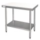 Vogue RVS snijtafel met HDPE snijplank 90cm