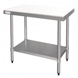 Vogue RVS snijtafel met HDPE snijplank 90cm
