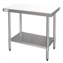 Vogue RVS snijtafel met HDPE snijplank 90cm