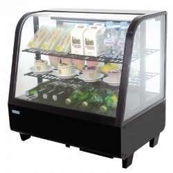 Polar gekoelde vitrine 100ltr zwart