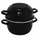 Olympia emaille mosselpan 1kg porties