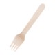 Plastico houten bestek vork 16cm