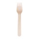 Plastico houten bestek vork 16cm