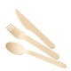 Plastico houten bestek vork 16cm