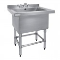 Vogue diepe RVS spoelbak 77x60cm