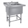 Vogue diepe RVS spoelbak 77x60cm