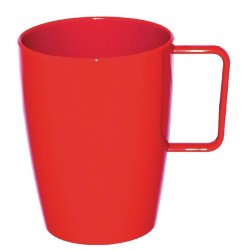 Kristallon beker met oor 28cl rood