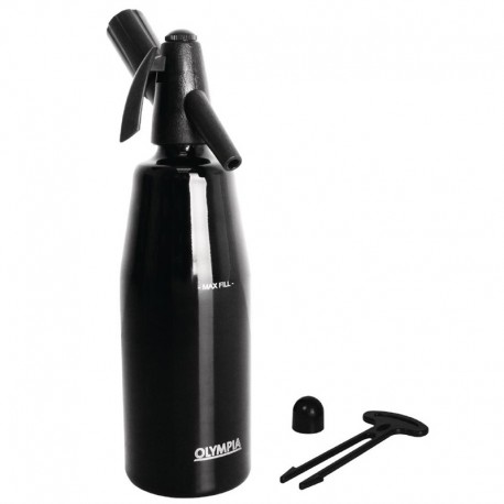 Olympia soda sifon zwart 1ltr