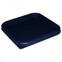 Hygiplas vierkant deksel blauw groot