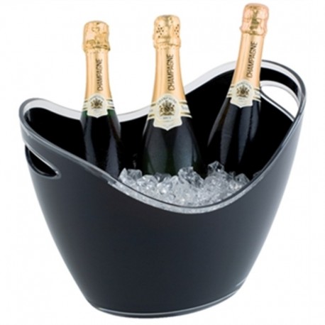 Acryl champagne bowl groot zwart