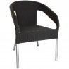 Bolero polyrotan indoor/outdoor stoelen houtskool (4 stuks)