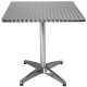 Bolero vierkante RVS bistrotafel 70cm