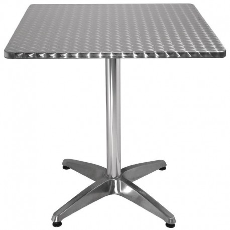 Bolero vierkante RVS bistrotafel 70cm