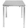 Bolero vierkante RVS bistrotafel 60cm