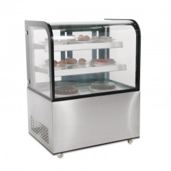 Polar gekoelde vitrine met gebogen glas 270 liter
