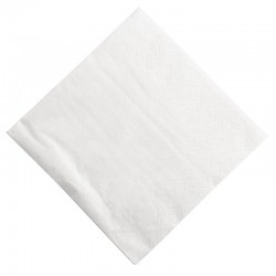 Papieren cocktailservetten wit 25cm