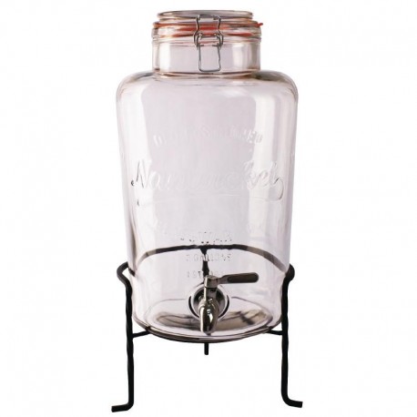 Olympia glazen retro waterdispenser met standaard 8,5L