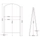 Olympia stoepbord met zwart metalen frame