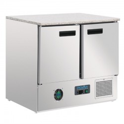 Polar gekoelde werkbank met marmeren werkblad 240ltr