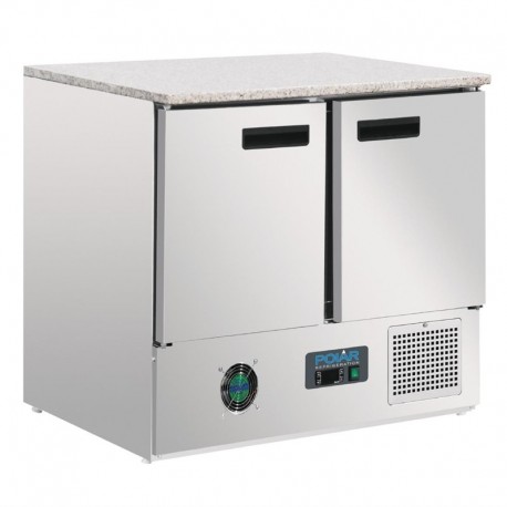 Polar gekoelde werkbank met marmeren werkblad 240ltr
