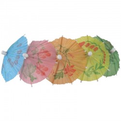 Papieren parasol cocktailprikkers assorti